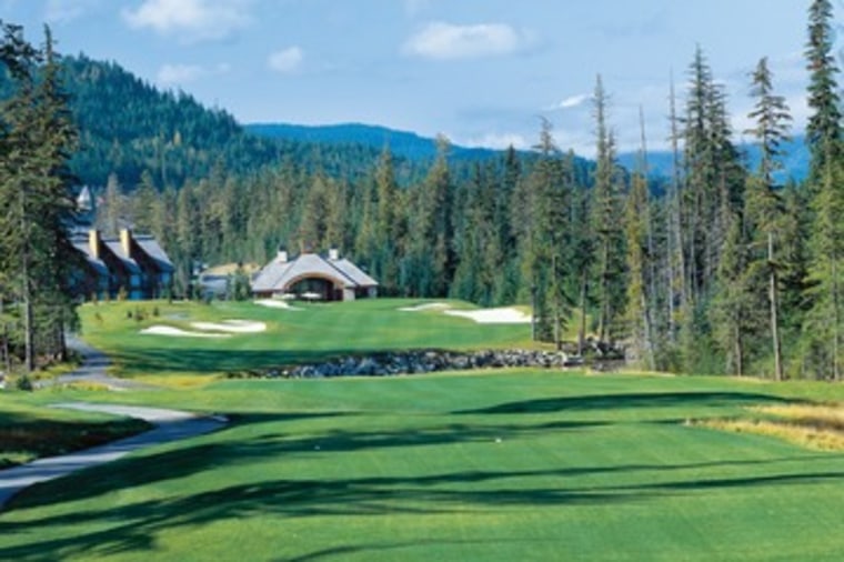 The Fairmont Chateau Whistler offers a par 72, 18-hole course on the slopes of the Coast Mountain range in British Columbia.